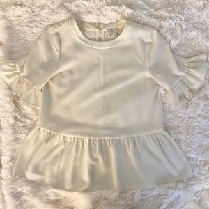 Kate Spade Ruffle Peplum Top